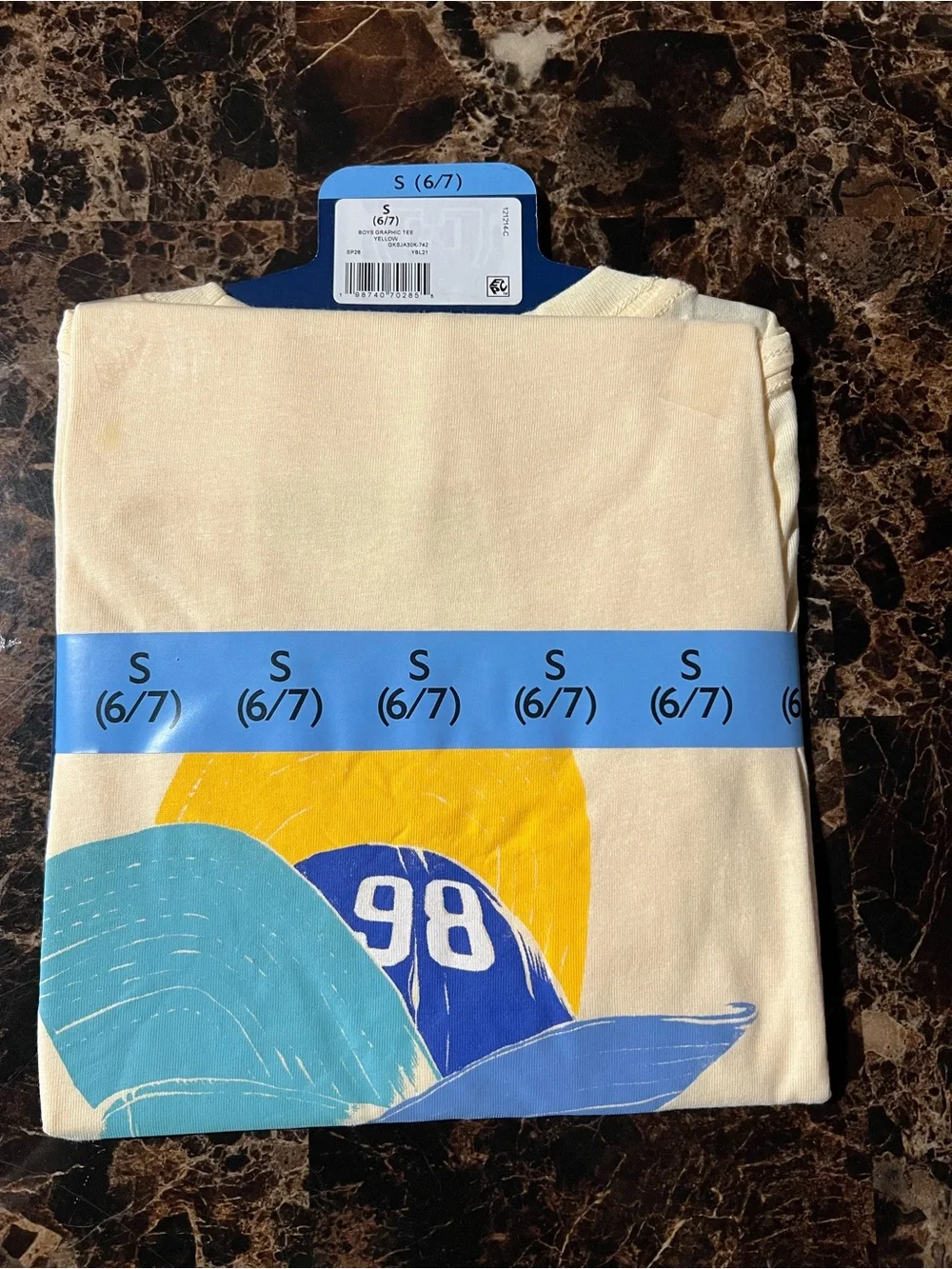 GAP Kids Multi-Pack Graphic Tees in White, Light Blue & Cream